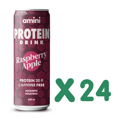 Amini Protein Drink Raspberry Apple 330ml - 24 Pieces