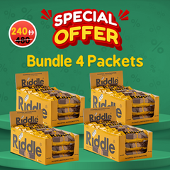 4 packets of Riddle Peanut Butter with Wafer Pack of 15