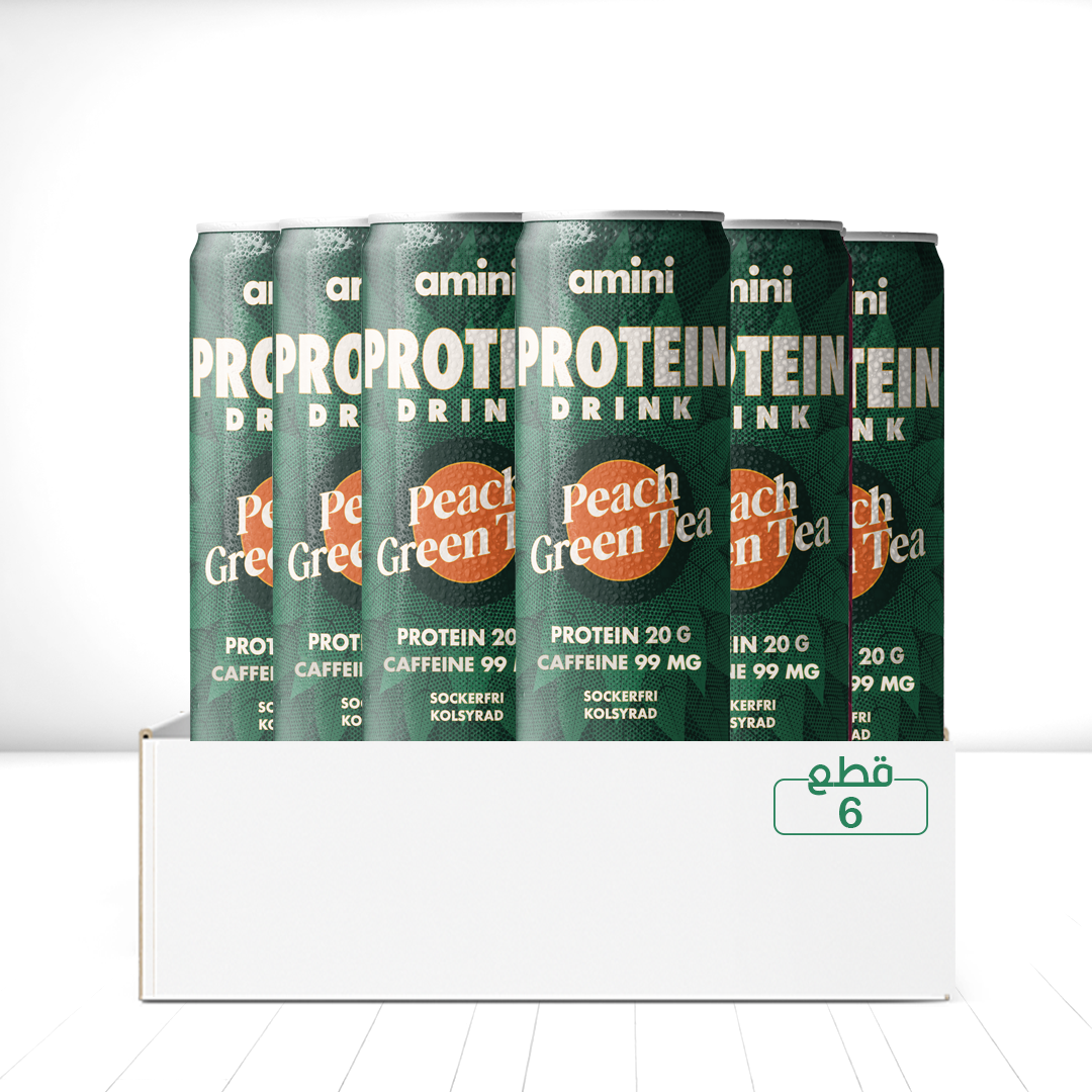 packet Amini Protein Drink Green Tea Peach 330ml